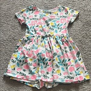 Fame Forever Pink and Blue Crew Neck Sundress